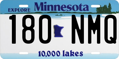 MN license plate 180NMQ