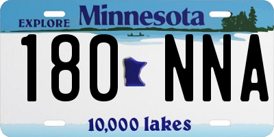 MN license plate 180NNA