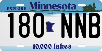 MN license plate 180NNB