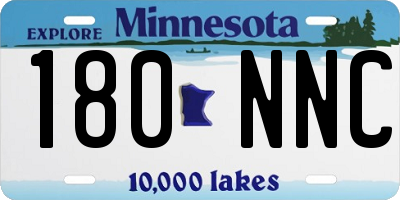 MN license plate 180NNC