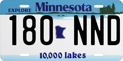 MN license plate 180NND