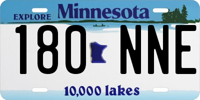 MN license plate 180NNE