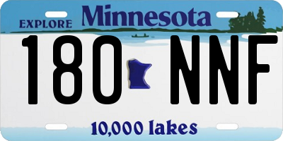 MN license plate 180NNF