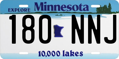 MN license plate 180NNJ