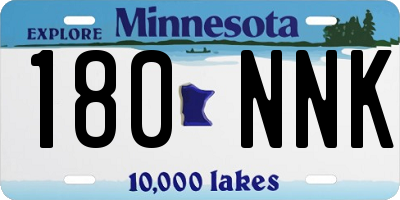 MN license plate 180NNK