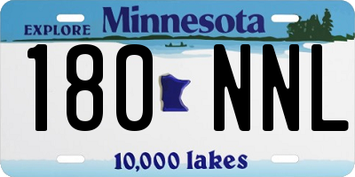 MN license plate 180NNL