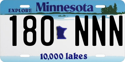MN license plate 180NNN