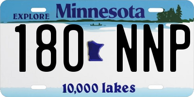 MN license plate 180NNP