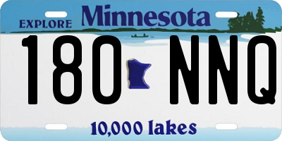 MN license plate 180NNQ