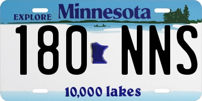 MN license plate 180NNS