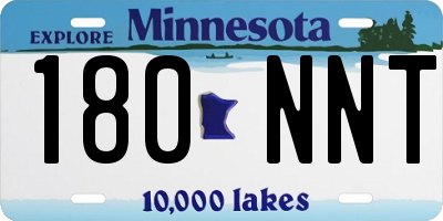 MN license plate 180NNT
