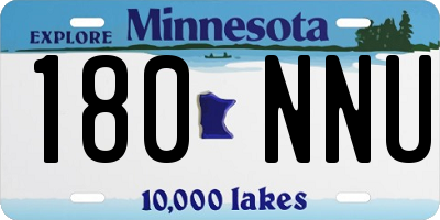 MN license plate 180NNU