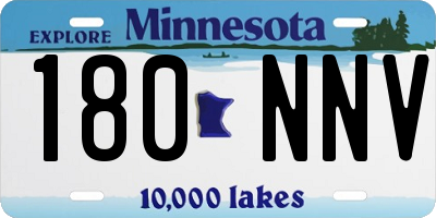MN license plate 180NNV