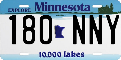 MN license plate 180NNY