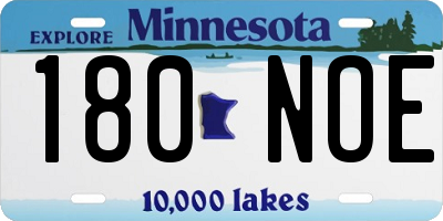 MN license plate 180NOE