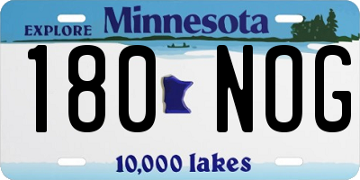 MN license plate 180NOG
