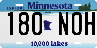 MN license plate 180NOH