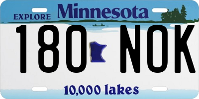MN license plate 180NOK