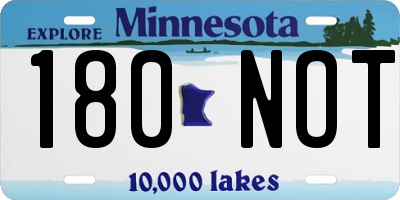 MN license plate 180NOT