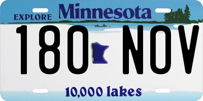 MN license plate 180NOV