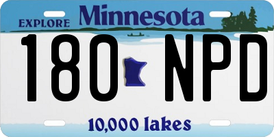 MN license plate 180NPD