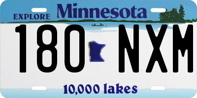 MN license plate 180NXM