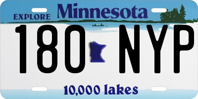 MN license plate 180NYP