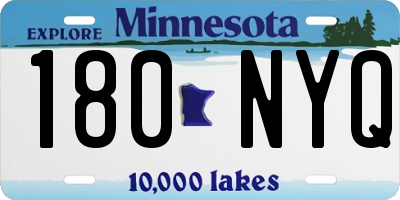 MN license plate 180NYQ