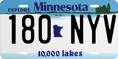 MN license plate 180NYV
