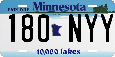 MN license plate 180NYY