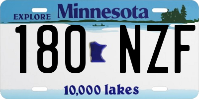MN license plate 180NZF