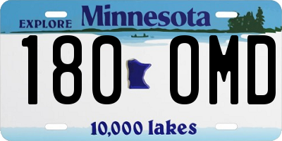MN license plate 180OMD