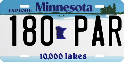 MN license plate 180PAR