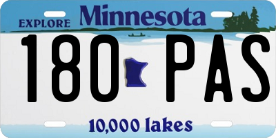 MN license plate 180PAS