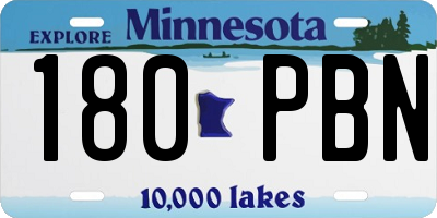 MN license plate 180PBN