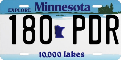 MN license plate 180PDR