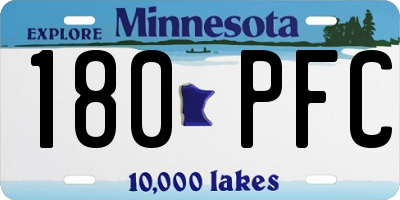 MN license plate 180PFC