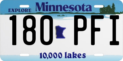 MN license plate 180PFI