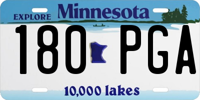 MN license plate 180PGA
