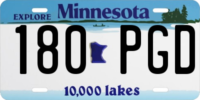 MN license plate 180PGD