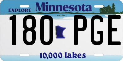 MN license plate 180PGE