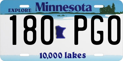 MN license plate 180PGO