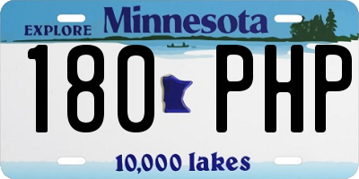 MN license plate 180PHP