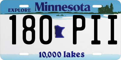 MN license plate 180PII