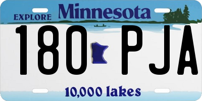 MN license plate 180PJA