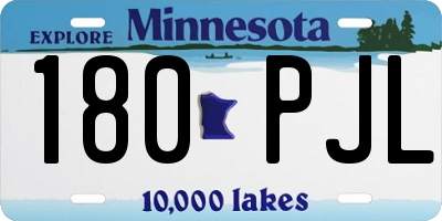 MN license plate 180PJL