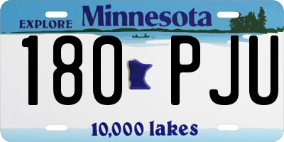 MN license plate 180PJU