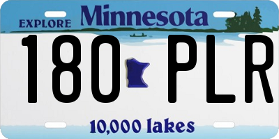 MN license plate 180PLR