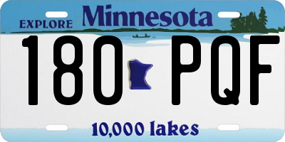 MN license plate 180PQF