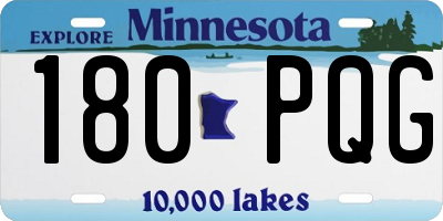 MN license plate 180PQG
